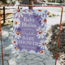 Baby in Bloom Watercolor Daisies & Butterfly