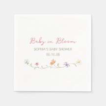 Baby in Bloom Watercolor Floral Elegant Einfach