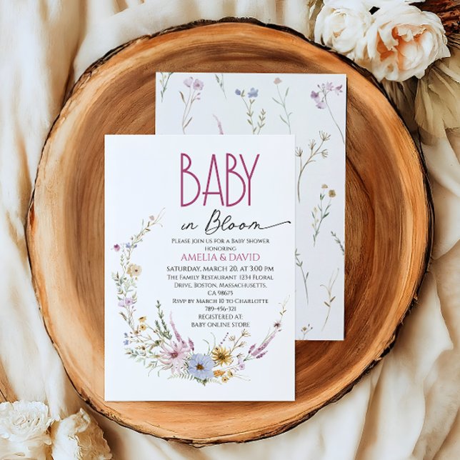 Baby in Bloom Whimsical Floral Arch Baby Dusche Einladung (Von Creator hochgeladen)