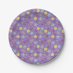 Baby in Bloom Whimsical Floral Mädchen Baby-Party Pappteller