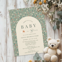 Baby in Bloom Whimsical Wildblume Babydusche