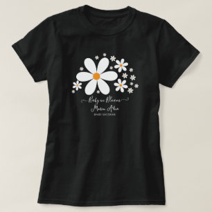 Baby in Bloom White Daisy Baby Shower T-Shirt