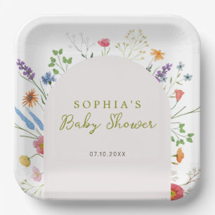 Baby in Bloom Wildblume Arch Pappteller