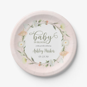 Baby in Bloom Wildblume Baby Sprinkle Pappteller