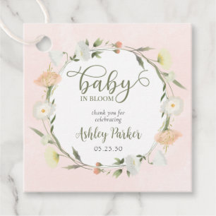 Baby in Bloom Wildblume Baby Sprinkle Vielen Dank Geschenkanhänger
