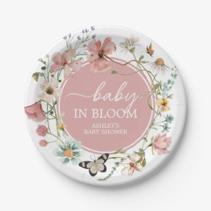 Baby in Bloom Wildblume Babydusche Pappteller