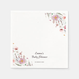 Baby in Bloom Wildblume Babydusche Serviette