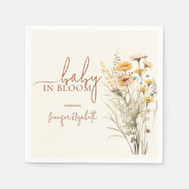 Baby in Bloom Wildblume Babydusche Serviette