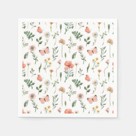 Baby in Bloom Wildblume Babydusche Serviette