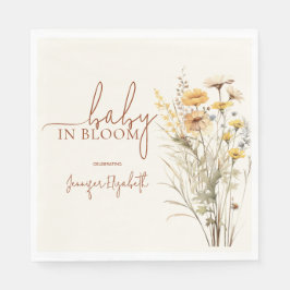 Baby in Bloom Wildblume Babydusche Serviette