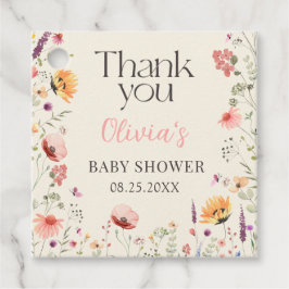 Baby in Bloom Wildblume Bloral Baby Dusche Geschenkanhänger