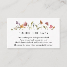 Baby in Bloom Wildblume Bücher für Babyanfrage Begleitkarte