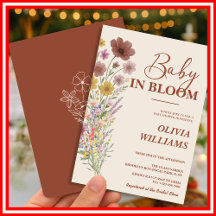 Baby in Bloom Wildblume Burnt Orange Babydusche