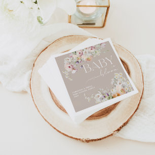 Baby in Bloom Wildblume Frühjahrsdusche Serviette