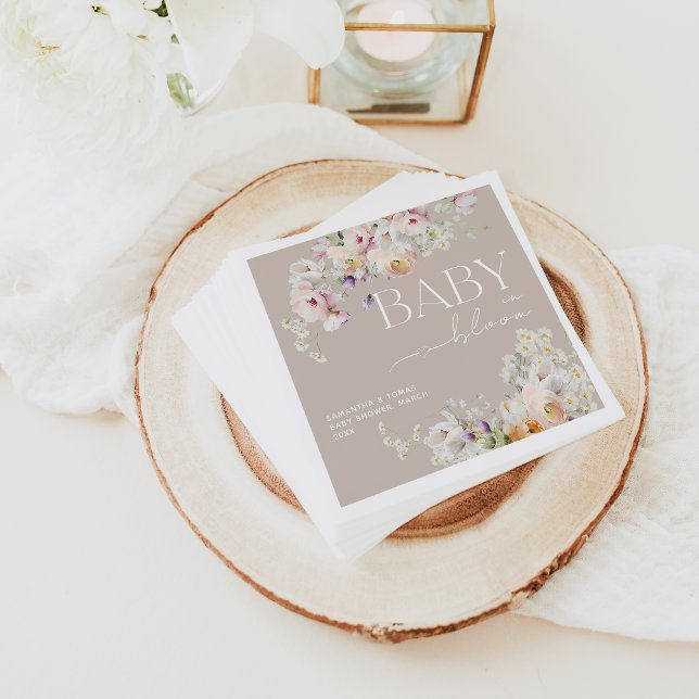 Baby in Bloom Wildblume Frühjahrsdusche Serviette (Von Creator hochgeladen)