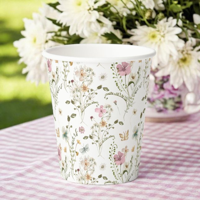 Baby in Bloom Wildblume Girl Babydusche Pappbecher (Von Creator hochgeladen)