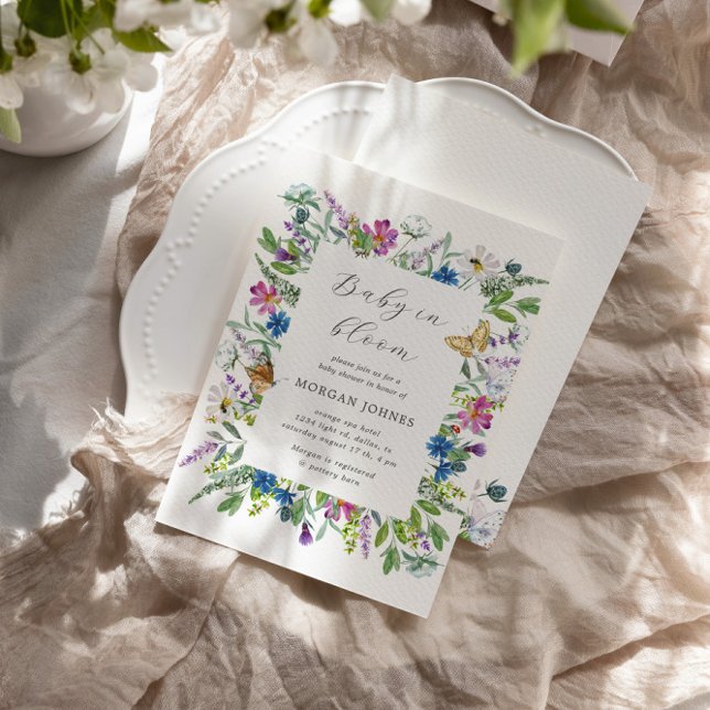 Baby in Bloom Wildblume Kinderdusche einladen (Von Creator hochgeladen)