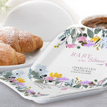 Baby in Bloom Wildblume Rasen Bloral Pappteller<br><div class="desc">Baby in Bloom Wildblume Baby Dusche Papier Teller zu personalisieren. Das Design weist Blumenränder wild lebender Blume in Rosa,  Gelb und Blau auf. Wenn Sie passende Produkte wünschen,  durchsuchen Sie bitte meine Wildblume Lawn Kollektion oder schreiben Sie mir,  um die Vorlagen hinzuzufügen,  die Sie benötigen.</div>