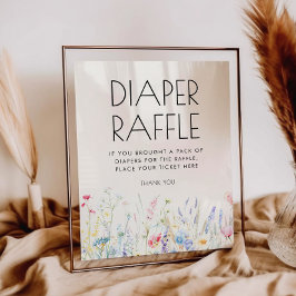 Baby in Bloom Wildblume Windelwindzeichen Poster