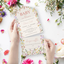 Baby in Bloom Wildblumen Bunte Babyparty