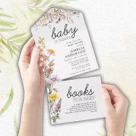 Baby in Bloom Wildblumen Sommerdusche All In One Einladung