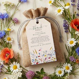 Baby in Bloom Wildblumenwiese Baby Shower Geschenkanhänger