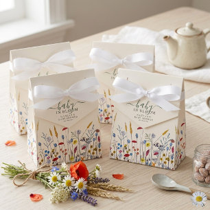 Baby in Bloom Wildblumenwiese Baby Shower Geschenkschachtel