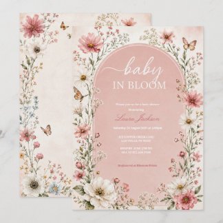 Baby in Bloom Wildflower Baby-Einladung Einladung