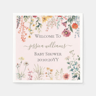 Baby in Bloom Wildflower-Baby-Party Serviette