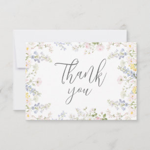 Baby in Bloom Wildflower Baby Shower Danke Mitteilungskarte