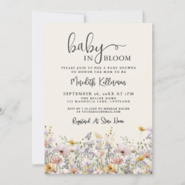 Baby In Bloom Wildflower Baby Shower Einladung