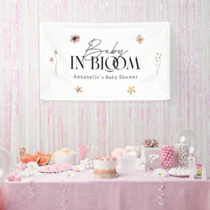 Baby in Bloom Wildflower Baby Shower Einladung Banner