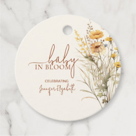 Baby in Bloom Wildflower Baby Shower Geschenkanhänger