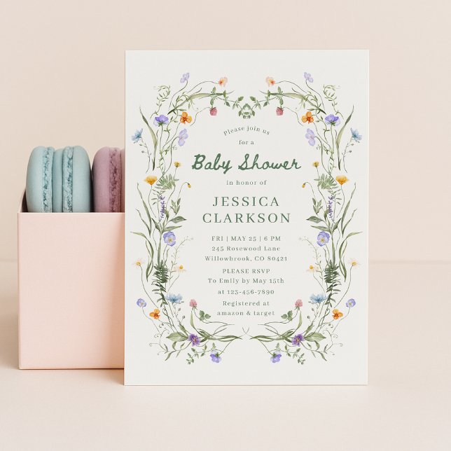 Baby in Bloom Wildflower Baby Shower Invitation (Créateur téléchargé)