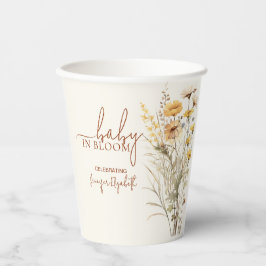 Baby in Bloom Wildflower Baby Shower Pappbecher