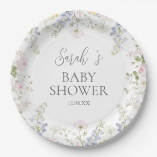 Baby in Bloom Wildflower Baby Shower Pappteller
