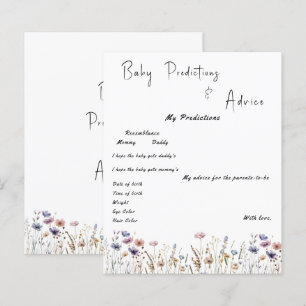 Baby In Bloom Wildflower Baby Shower Spiel Flyer