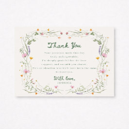 Baby in Bloom Wildflower Baby Shower Thank You Car Einladung