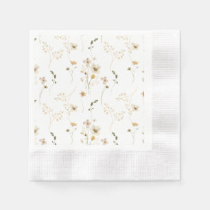Baby in Bloom Wildflower Elegante Boho-Baby-Party Serviette