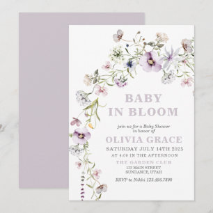 Baby in Bloom Wildflower-Garten Baby Shower Einladung