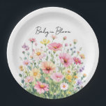 Baby in Bloom Wildflower Pappteller<br><div class="desc">These pastel wildflower,  "baby in bloom" themed baby shower paperware are perfect for your cottagecore style.</div>