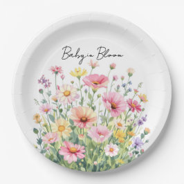 Baby in Bloom Wildflower Pappteller
