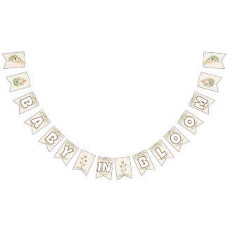 Baby in Bloom Wildflower-Shower-Girlande Wimpelkette