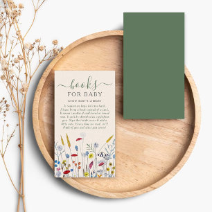 Baby in Bloom Wildflower-Wiese Baby-Empfangsfeier Begleitkarte