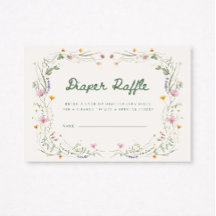 Baby in Bloom Wildflower-Windel-Raffelkarte