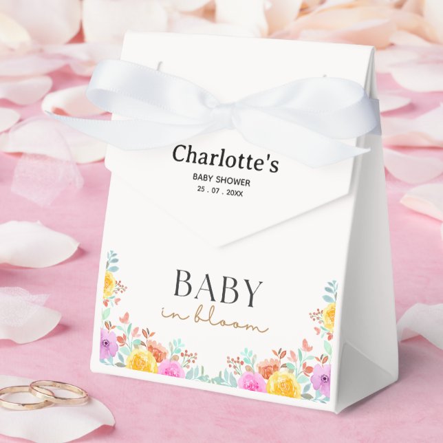 Baby in Bloom Wildflowers Floral Baby Shower Geschenkschachtel (Hochzeit)
