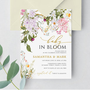 Baby in Bloom Wilflowers Douche Invitation
