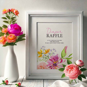 Baby In Bloom Windel-Raffle Baby Shower Schild
