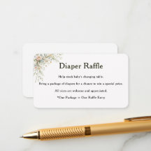 Baby In Bloom Windel-Raffle-Einlegekarte