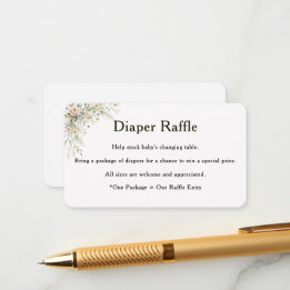Baby In Bloom Windel-Raffle-Einlegekarte Begleitkarte